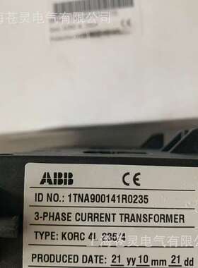 代理ABB 互感器KORC 4L 235/4订货号1TNA900141R0235