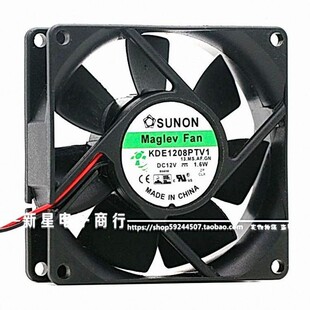 原装SUNON建准KDE1208PTV1 8025 12V 1.6W 8CM超静音机箱电源风扇