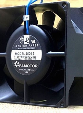 东芝 SYSTEM PAPST 2500S 115V 28W 12050 12CM 耐高温散热风扇