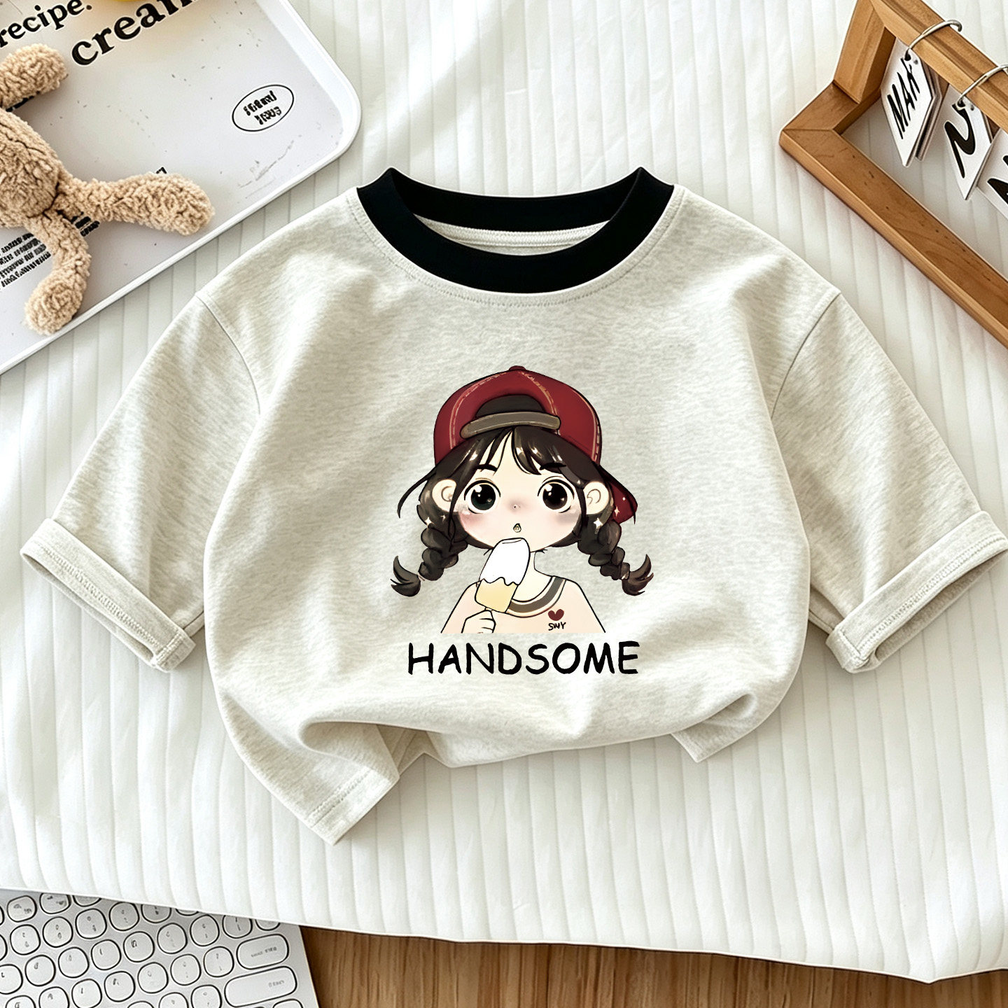 春秋男童女童卡通印花打底衫休闲纯棉长袖T恤宝宝薄款上衣服T恤潮