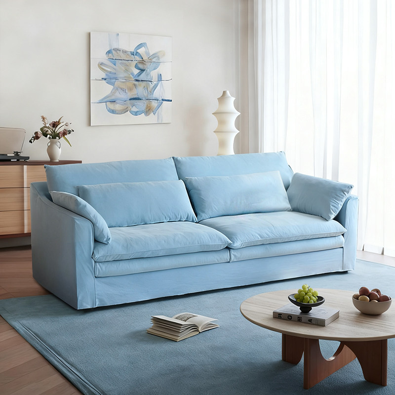 怀抱沙发侘寂风布艺沙发