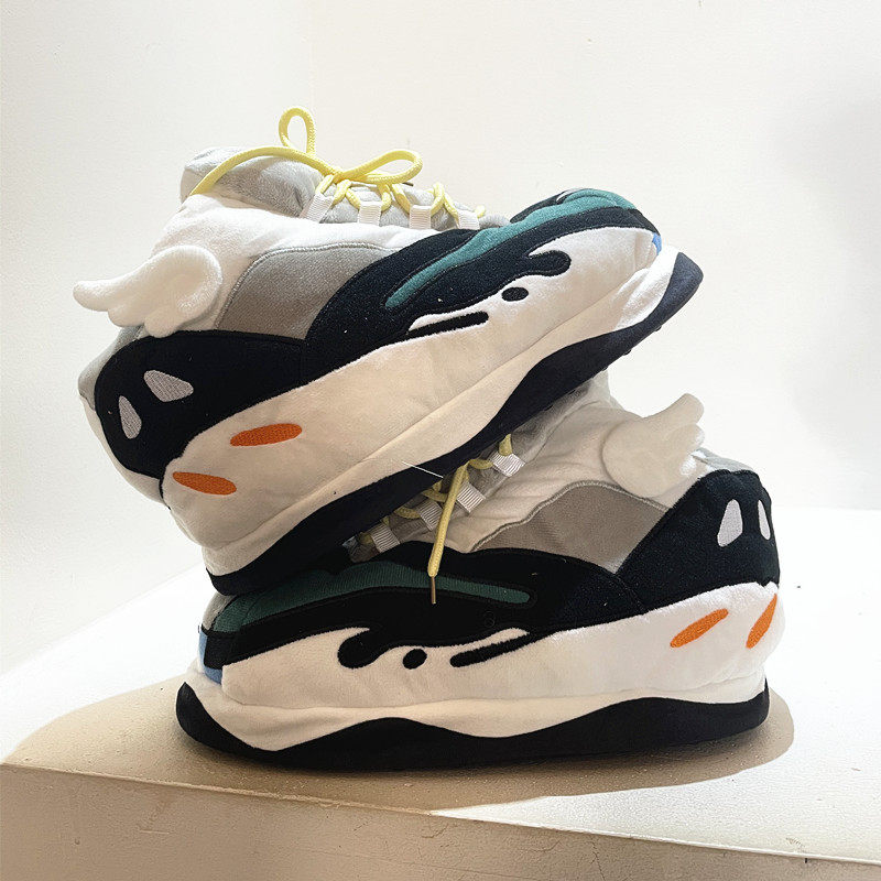 2024新款aj拖鞋冬季女恶搞冬天超大棉拖搞怪情侣奇葩家居防滑拖鞋