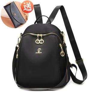 双肩包女2025新款旅行背包时尚牛津布休闲超轻便全防水旅游大容量