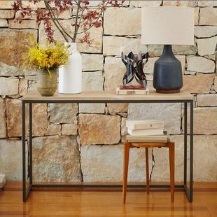 铁艺实木玄关桌端景台长窄走廊桌子现代简约玄关台门厅条几墙边桌