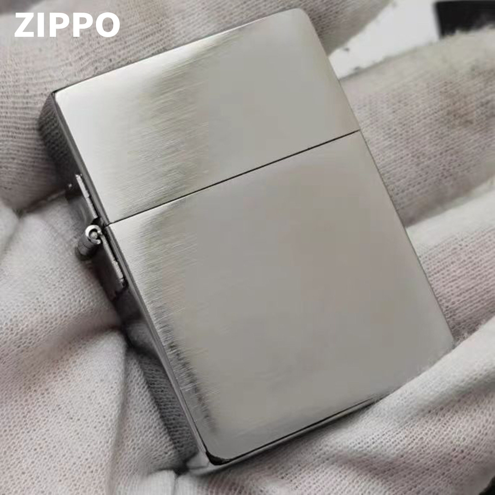 Zippo芝宝正品打火机镀铬拉丝银拉丝光板个性礼物煤油砂轮机