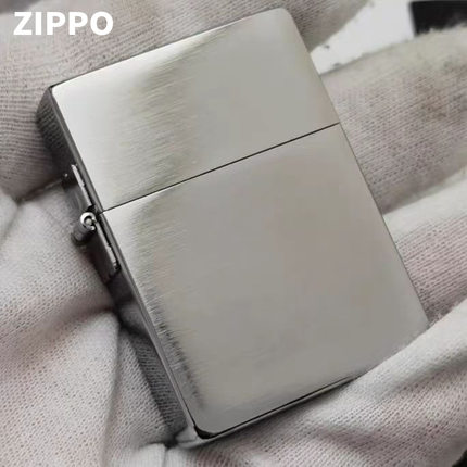Zippo芝宝正品打火机镀铬拉丝银拉丝光板个性礼物煤油砂轮机
