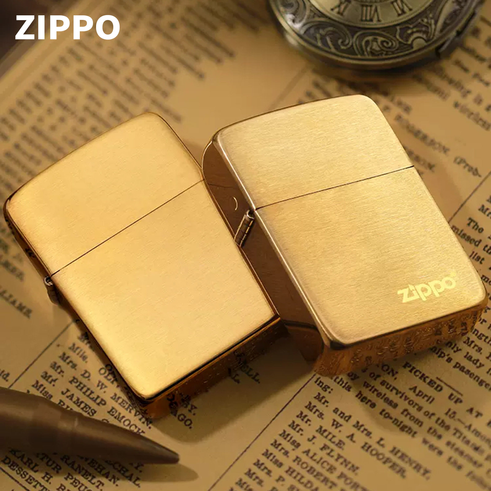 Zippo芝宝正品防风煤油打火机经典款拉丝1941B复刻送礼