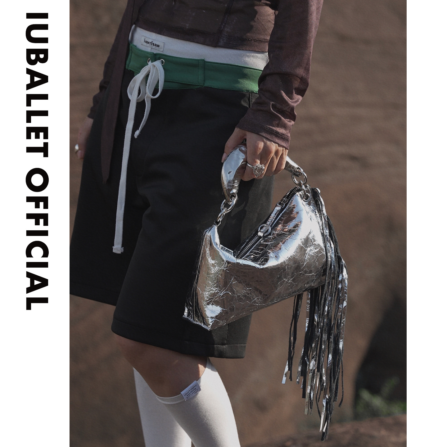 IUBALLET 光合动力 新款hobo包高级感流苏手提包时尚单肩斜挎包