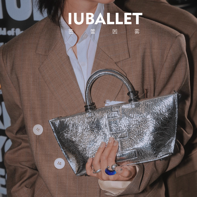 IUBALLET 積木 2025夏季新品小眾設(shè)計(jì)手提包頭層牛皮單肩斜挎小包