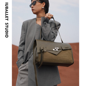 2025秋冬新品 IUBALLET 路仓 真皮通勤单肩包大容量斜挎包托特包