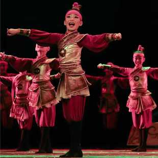 夺帅儿童舞蹈演出服小荷风采古装花木兰满江红将军令旗兵表演服装