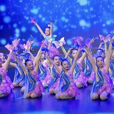 少儿群舞晓春飞蝶六一表演服装