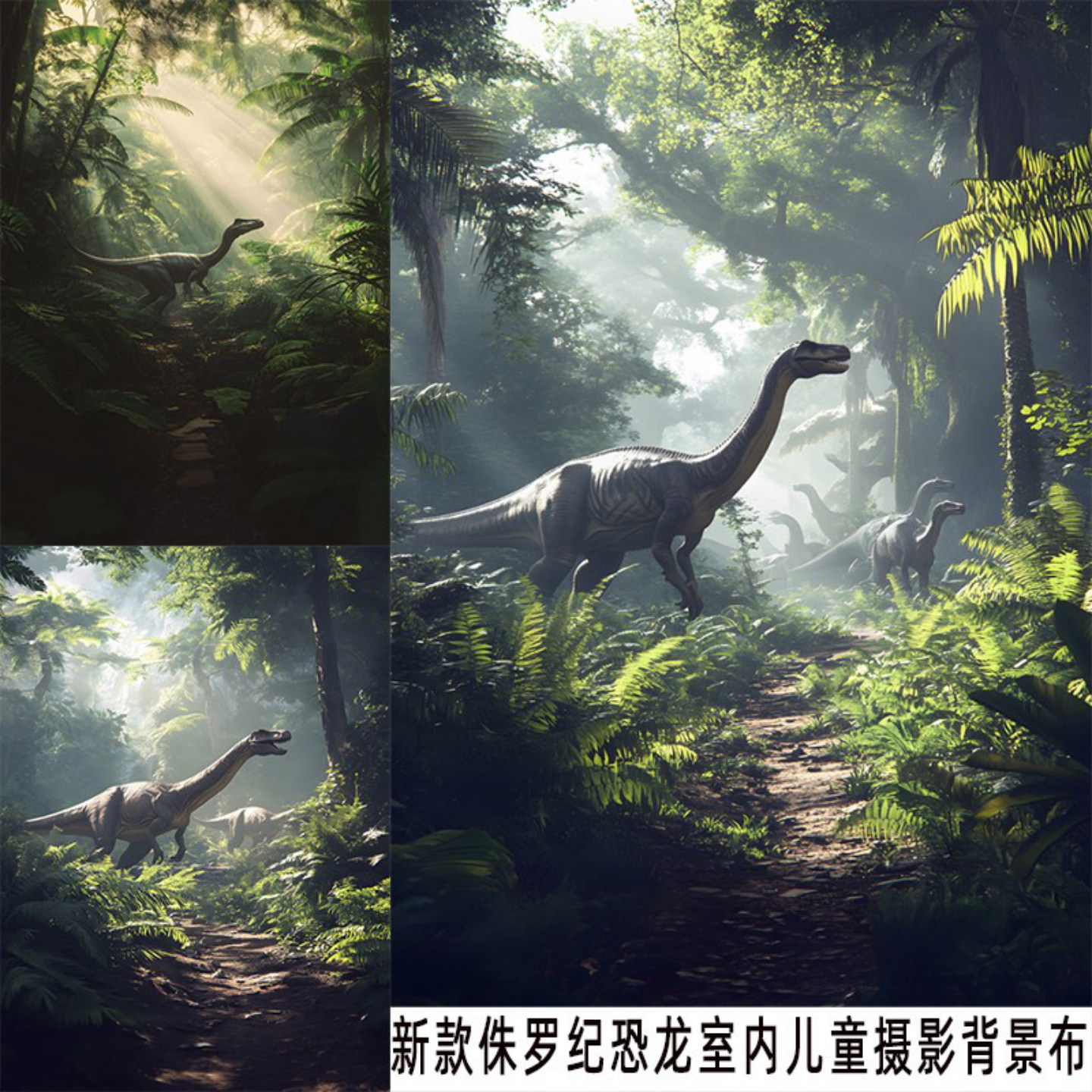 侏罗纪恐龙背景布网红装饰写真