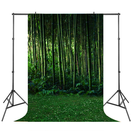 竹林熊猫儿童风景背景布室内摆拍