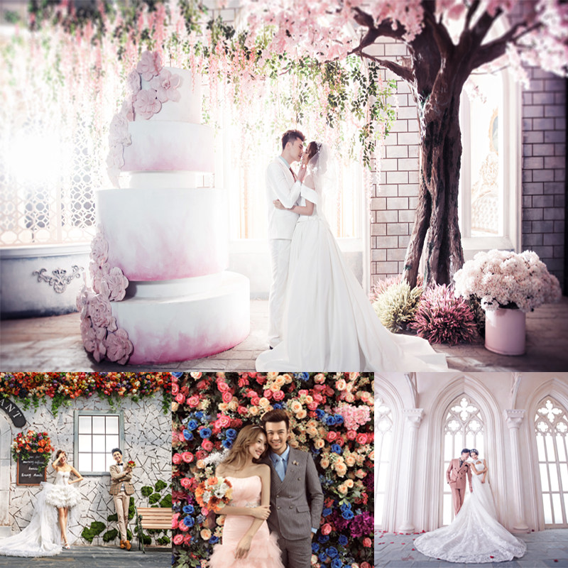 2023新款婚纱摄影背景布影楼照相馆主题拍照写真背景纸满包邮