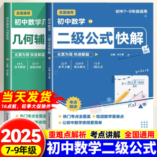 快解 解题思维方法知识点归纳总结全套教模型核心提升正版 公式 题型全归纳 2025中考总复习压轴题 大全母题一本通 初中数学二级公式