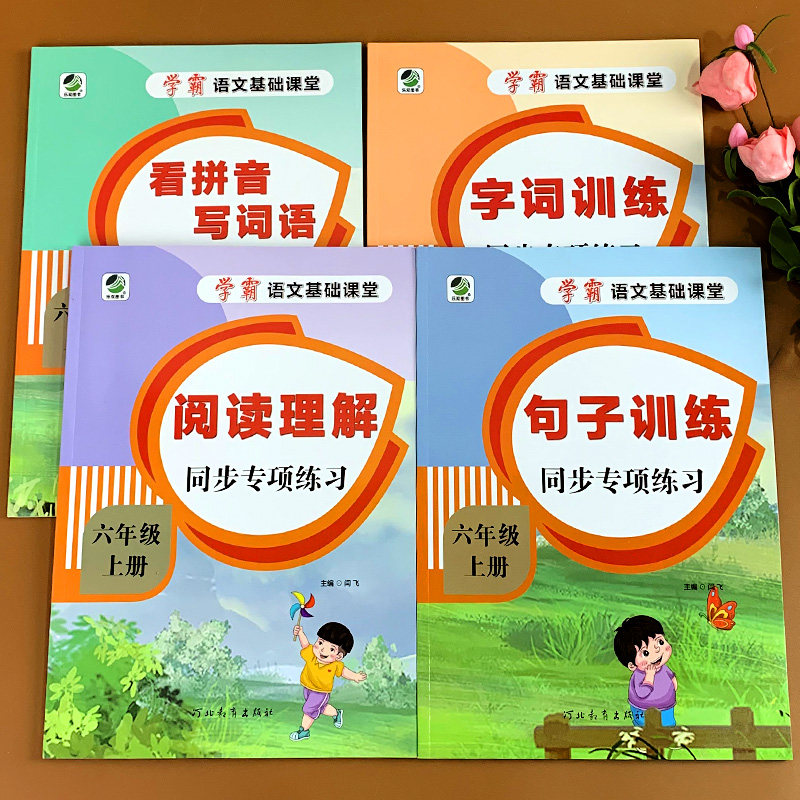 六年级上册语文专项训练同步练习册人教版小学阅读理解看拼音写词语