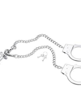 sex toys anal plug chain handcuffs metal bondage flirting