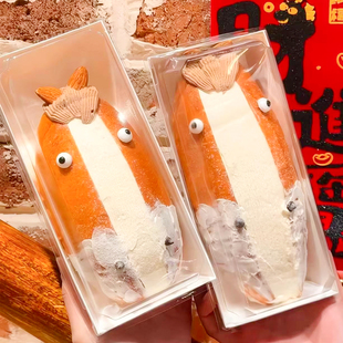 联新烘焙马年奶油松松小马面包包装盒牛马好笑马面包蛋糕打包盒子