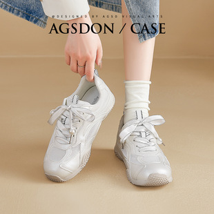 平底软底休闲运动鞋 奥古狮登网面小白鞋 女2026新款 春季 ins 德训鞋