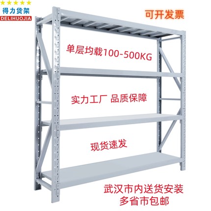 武汉货架置物架多层商用展示架家用储物收纳架落地仓储仓库铁架子
