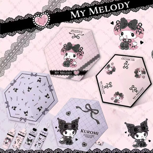 三丽鸥正版授权美乐蒂卡通口袋伞可爱五折小巧便携防晒伞女折叠伞