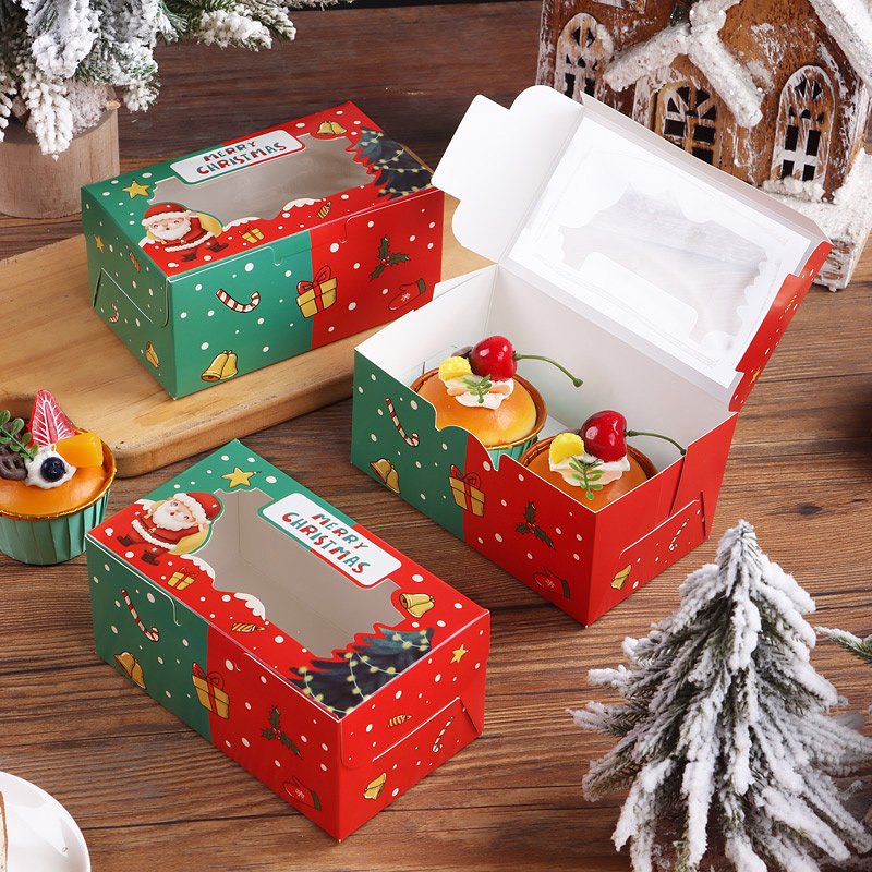 圣诞节纸杯蛋糕盒蛋挞盒