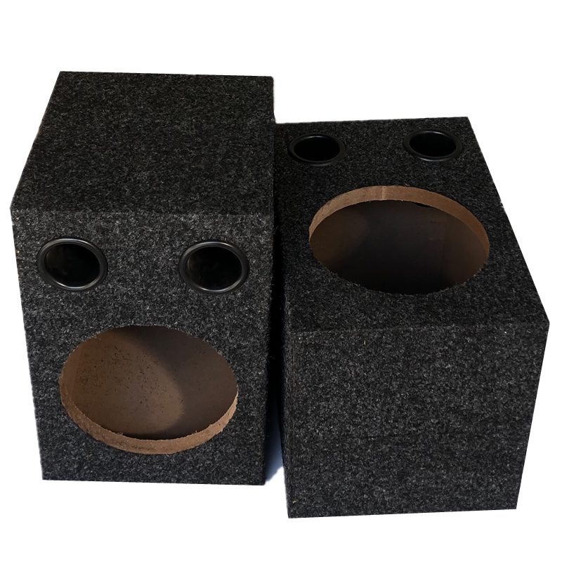 汽车音响喇叭6.5寸方形木箱空箱/低音箱/箱体/试音箱体 双出气孔