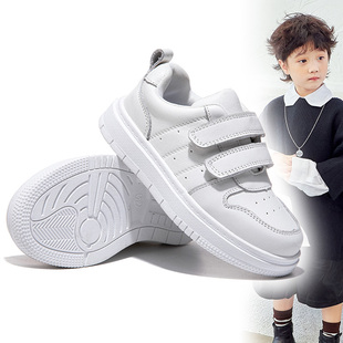 儿童小白鞋2025春秋新款男童运动鞋女童板鞋软底真皮透气休闲鞋夏