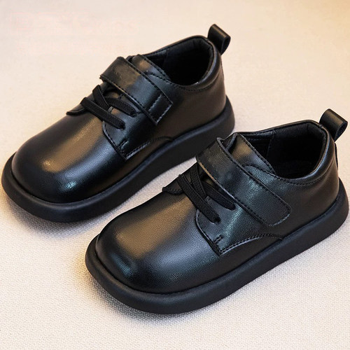 男童皮鞋真皮软底豆豆鞋学校演出