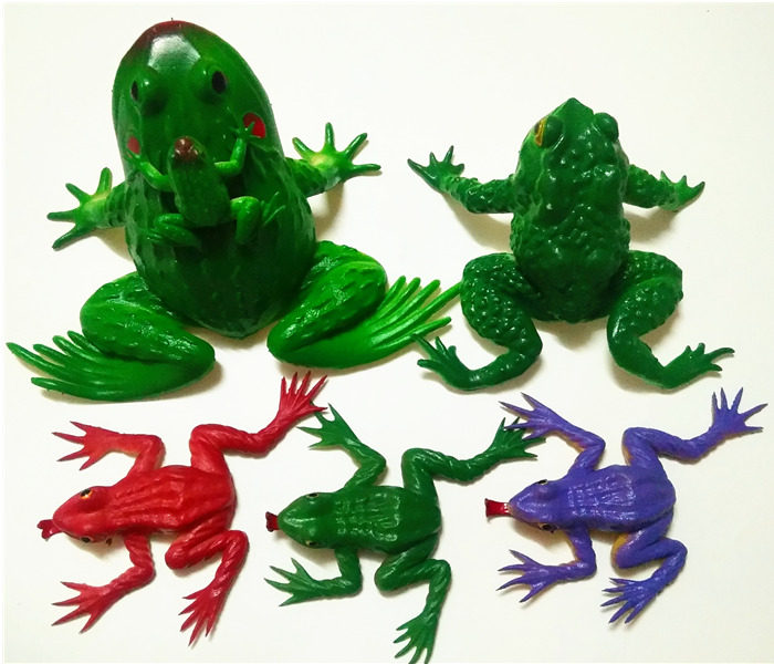 软胶仿真青蛙癞蛤蟆蟾蜍模型 整人整蛊道具彩色青蛙树蛙搞笑玩具