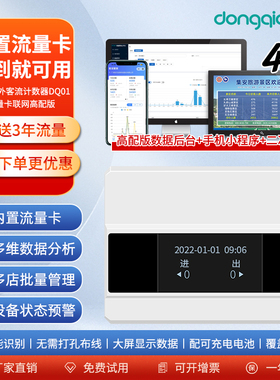 免布线丨动恰4G版客流量计数器红外人流量统计器门店商场展馆景区