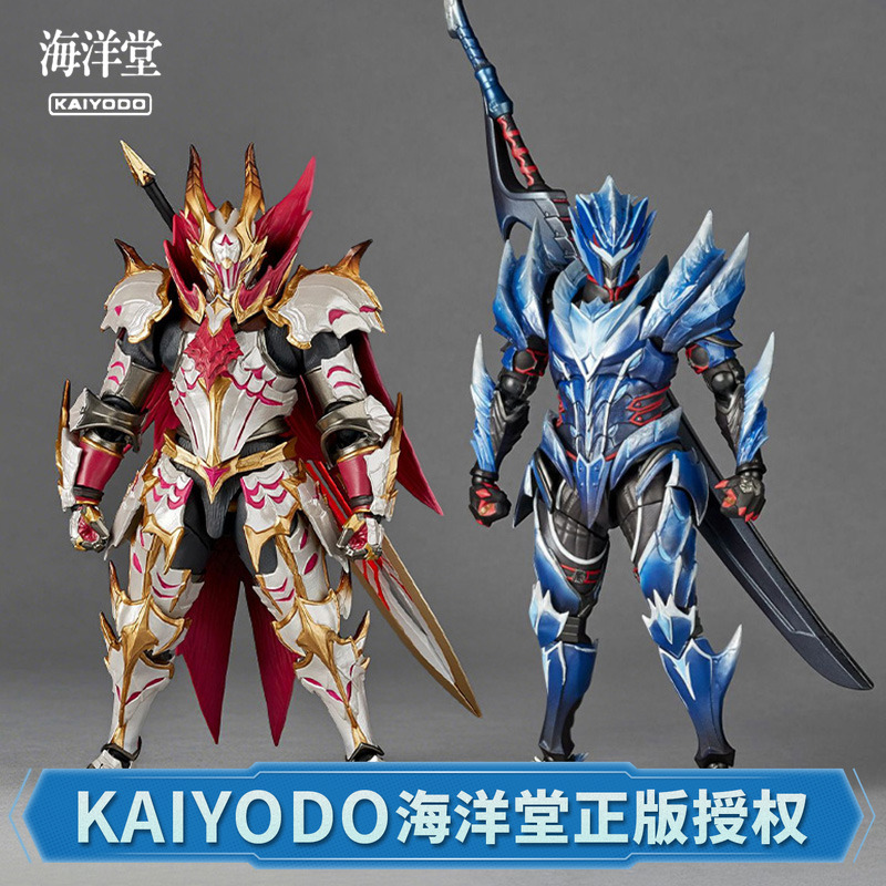 海洋堂 转轮科技惊奇山口 怪物猎人崛起爵银龙冰狼龙可动模型手办