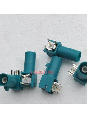 FAKRA Z型万用SMB-JWE射频同轴车载 SMB公弯水绿色焊面板RF车载座