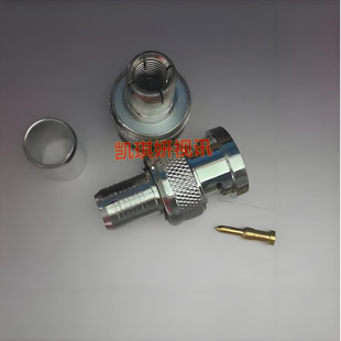 纯铜花网纹BNC Q9示波器监控视频RG6U馈线接头 5冷压视频馈线头