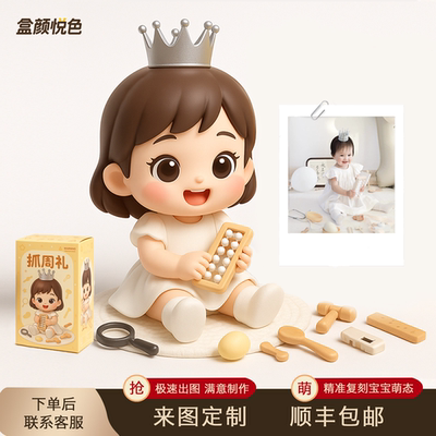 【盲盒定制】原创手办真人照Q版人偶盲盒萌娃生日礼物儿童玩具