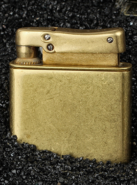 PROMIS百诺纯铜煤油打火机按压式自动点火砂轮老式创意奇特打火机