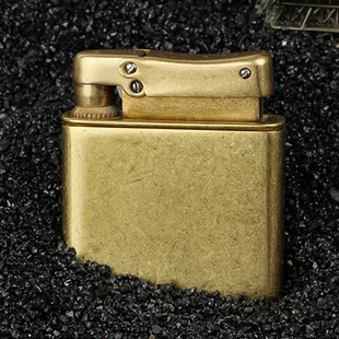 PROMIS百诺纯铜煤油打火机按压式自动点火砂轮老式创意奇特打火机