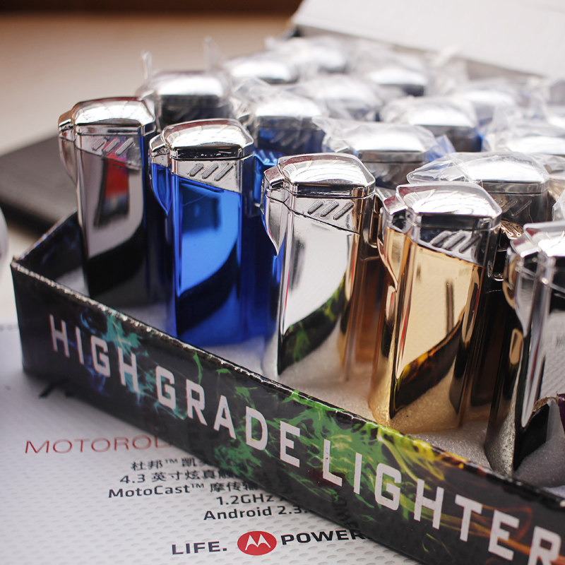 正品充气打火机防风便携创意个性四直冲 点雪茄艾草户外烧烤配件