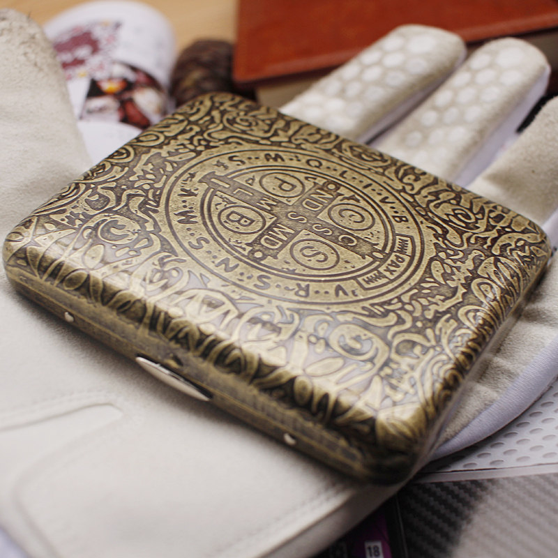 贵派新款康斯坦丁烟盒20支装黄铜蚀刻做旧超薄创意个性礼物送男友