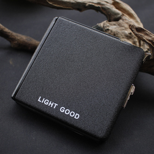 自动弹烟20支装薄款烟盒带打火机烟盒一体创意防风香菸盒包礼盒装