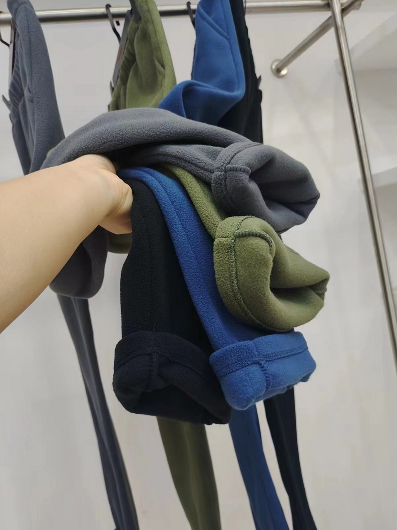 双面摇粒绒宽松直筒男女款休闲裤