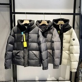 冬季 新款 高级户外防风防泼水90白鸭绒加厚连帽保暖羽绒服外套男士