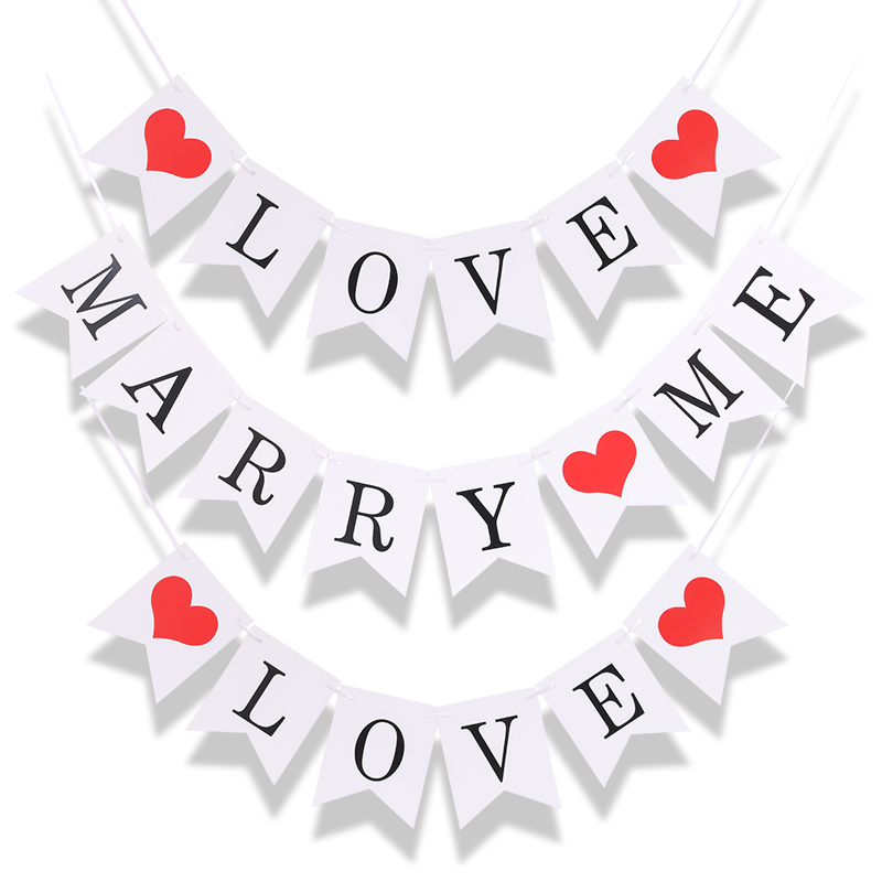 marry后备箱鱼尾love嫁给我拉旗