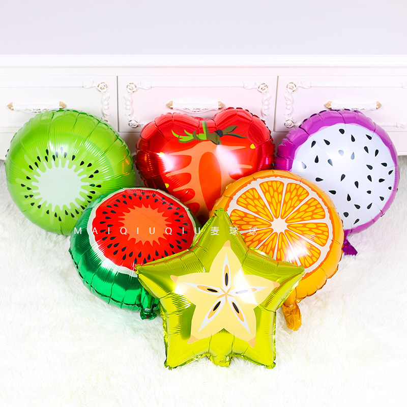 18寸铝膜气球 水果气球 微商地推小礼物 商场派对节日装饰气球
