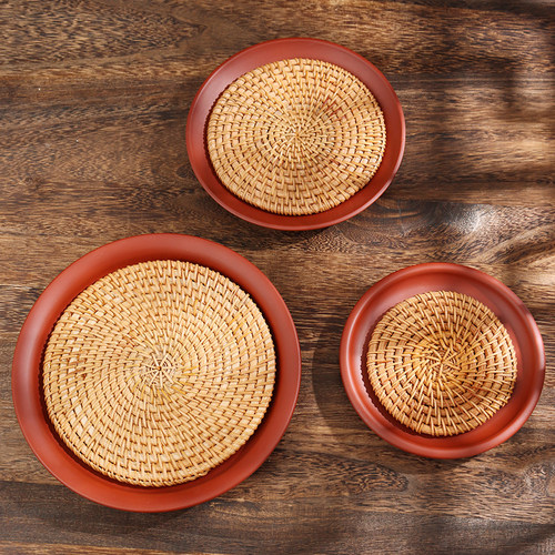 壶承朱泥纯手工手拉紫砂壶托盘垫