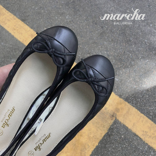 新品香港专柜正品marcha芭蕾舞鞋蝴蝶结 平底鞋 圆头 女单鞋 - 封面