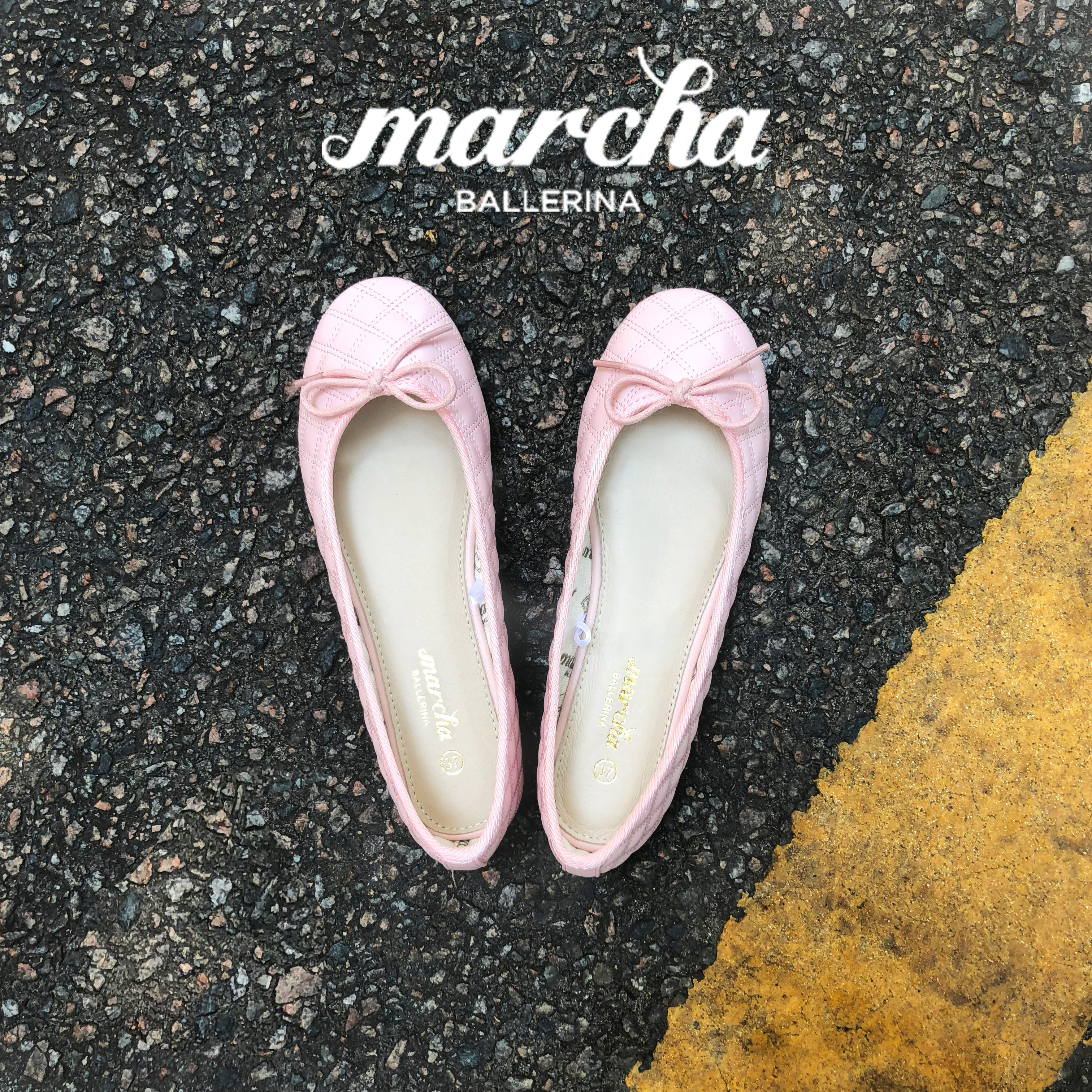 MARCHA BALLET LITTLE FRAGRANCE LADY TEMPERAMENT VERSATILE BOW BOW SHALLOW SCOOP FLAT WOMENS SINGLES WORK SUMMER SHOES