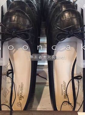 新品香港专柜正品marcha芭蕾舞鞋蝴蝶结平底鞋春季圆头女单鞋