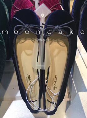 新品香港专柜正品marcha芭蕾舞鞋蝴蝶结平底鞋春季圆头女单鞋